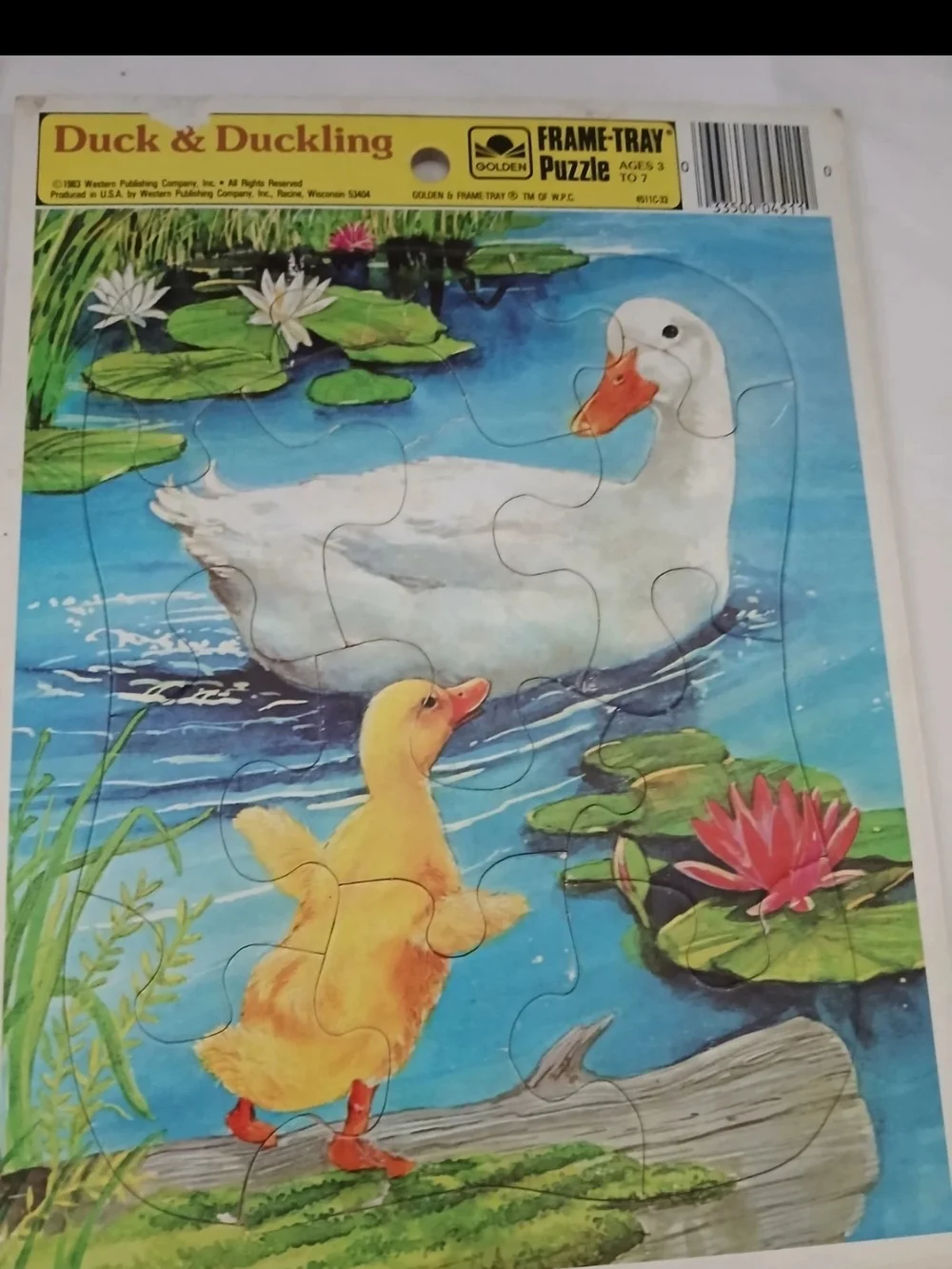 The Rainbow Works Vintage 1979 Little Duck’s Beach Toys Frame-Tray Puzzle